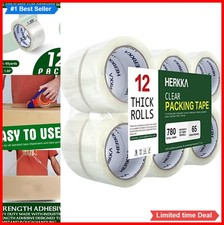 Clear Packing Tape 12 Rolls Heavy Duty 1.88 Inch 65 Yards Per Roll Shipping Box
