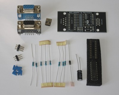 Necroware MCE Adapter - Bausatz - RGBS-Konverter für MDA, Hercules, CGA, EGA