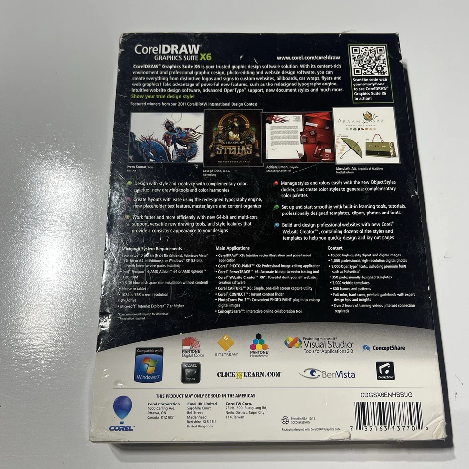 Corel Draw Graphics Suite X6  UPGRADE Very Good condition - Image 2 of 4