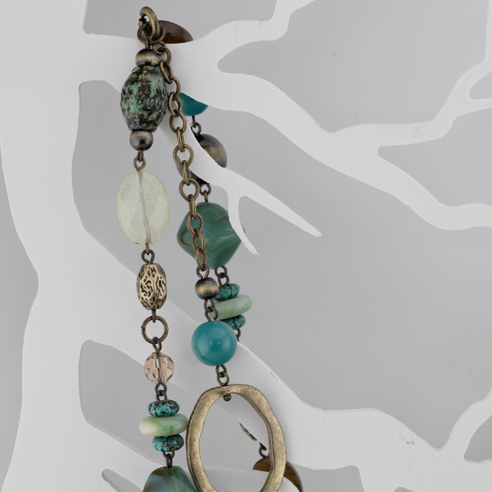 Multi-Strand Statement Boho Necklace 32" - image 4