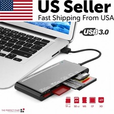 USB 3.0 Memory Card Reader 7 in 1 Adapter Hub, for SD CF TF Micro SD XD MS
