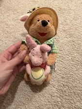 Vintage Disney Store Easter Stacking Winnie the Pooh Bunny Piglet Plush Bean Bag