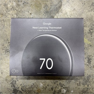Google Nest Learning Thermostat + Temperature Sensor, Black (GA01334-US)