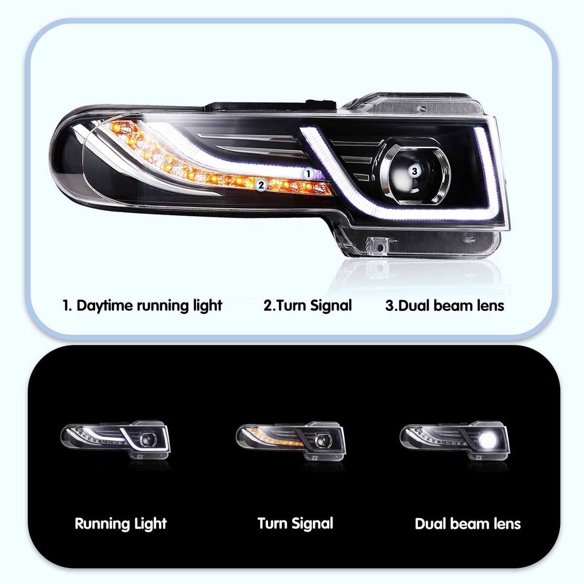 トヨタ FJ2007-2018 ヘッドライトアセンブリ 2個セット LED Headlight