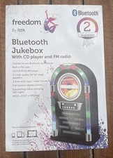 iTek I60018CD Table Top Jukebox with CD Player, FM Radio and Bluetooth NEW Boxed