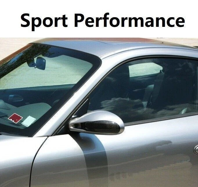 Tapa de cubierta de espejo retrovisor de fibra de carbono real adicional para Porsche 997 911 987 2005-2011 Foto 3 de 4