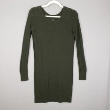 American Eagle Size XS Knit Sweater Mini Dress Olive Green Cabincore Holiday