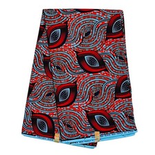 African Fabric/Ankara - Blue, Red, Orange, Brown Oj Or ', YARD or WHOLESALE