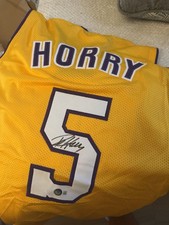 Robert Horry Los Angeles Lakers Signed Basketball Jersey - Beckett BAS COA