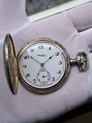 Regent Habmann Taschenuhr   Swiss Made   17 Steine   Versilbertes Mod.Dep ca.80e