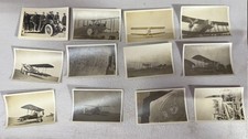 Lot 12 WWI Era Vintage Biplane Aircraft Photos Original Military Aviation Captio