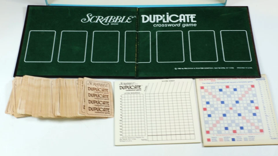 VTG 1982 Scrabble Brand Duplicate Crossword Game by Selchow & Righter-Preowned - Image 4 of 4