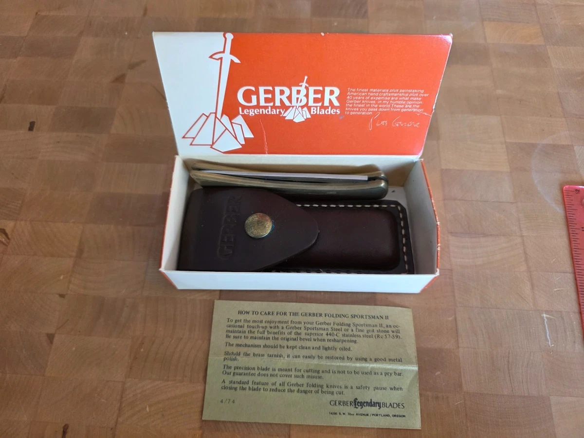 Gerber Sportsman Knife In Collectible Vintage Factory Manufactured