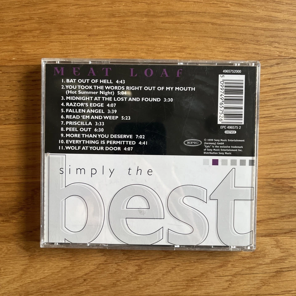 Simply The Best Meat Loaf CD. Zustand Gut. - Bild 2 von 3