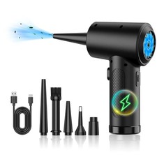 Portable Cordless Air Duster 4000mAh Rechargeable 3-Speed Blower for PC Computer