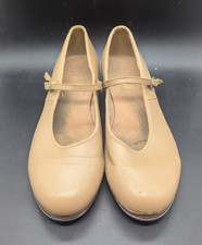 Bloch Women  s 9 Tan Leather Tap Shoes Dance Ballroom Jazz Size 9