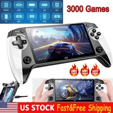 X9 Retro Handheld Game Console 5.5 inch 3000 Games Video Gaming Consoles Gift KU