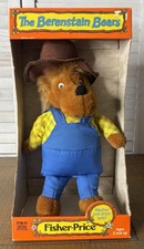 Vintage 1982 Berenstain Bears Papa Bear Plush Fisher-Price NIB Rare
