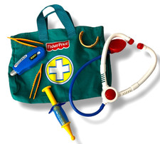 Doctor Fisher Price Medical Kit 2005 Tools Soft Bag Stethoscope Pressure Cuff