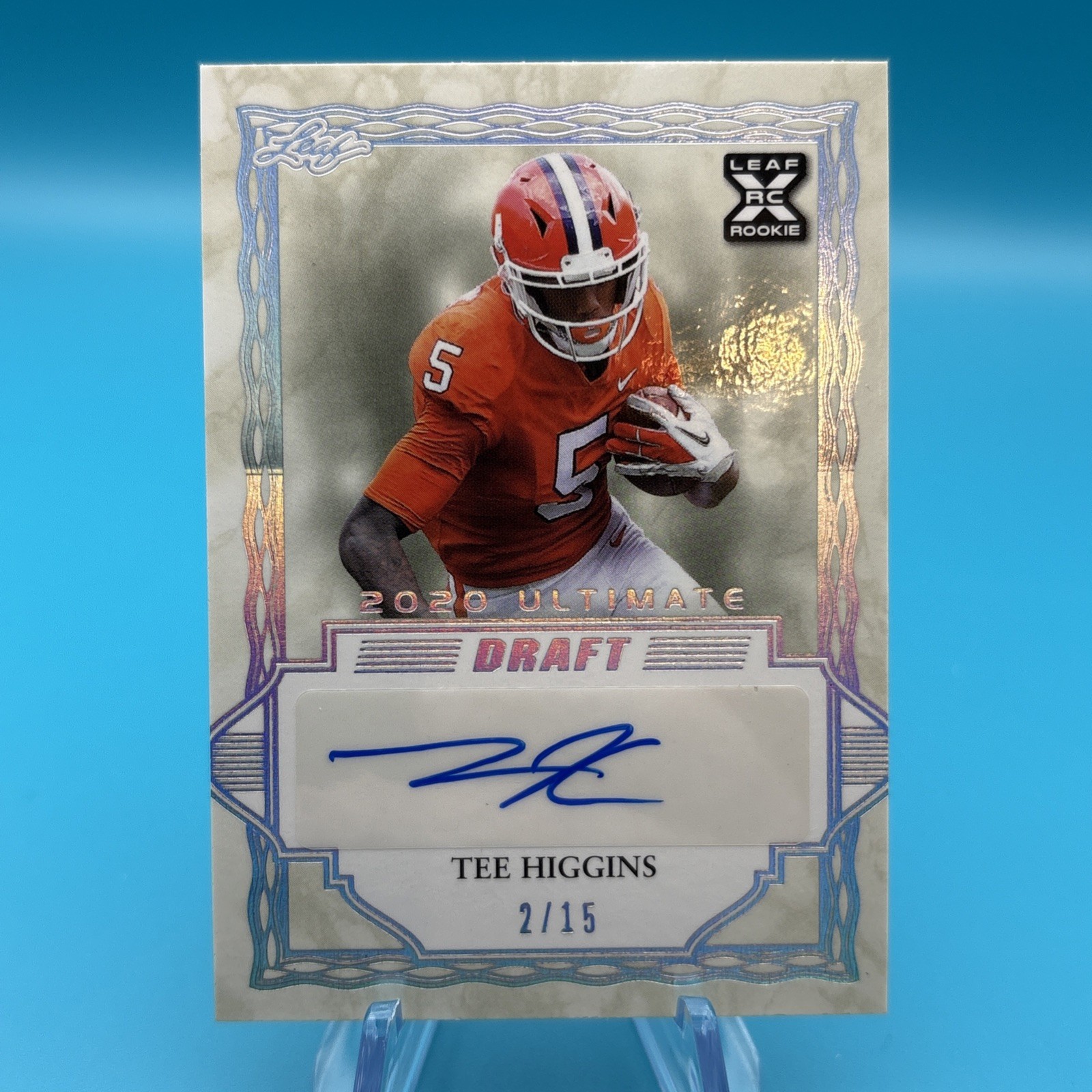 Tee Higgins Leaf Ultimate Draft 1990 Leaf Autographs #TH1 Silver Spectrum