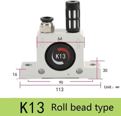 K13 Industrial Pneumatic Turbine Vibrator, 1/4 Ports Silent Ball Type + Silence