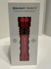 Olight Seeker 4 Flashlight Red 3100 Lumens New Sealed Type C Charging
