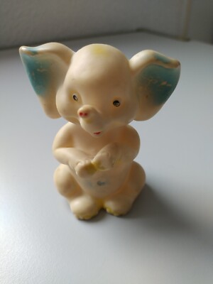 Rubber Toys Rubbertoys Made In Italy Vintage Spielzeug Elefant Quietscht