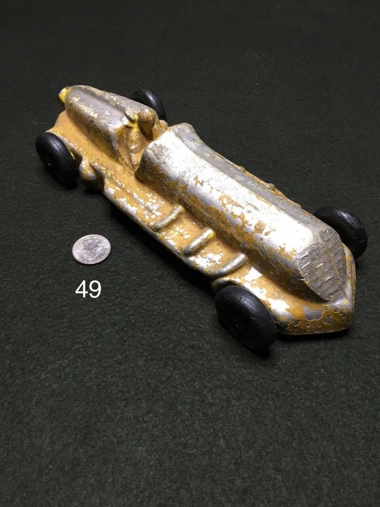 Vintage Indy 500 aluminum, antique old school,hard wheel race car