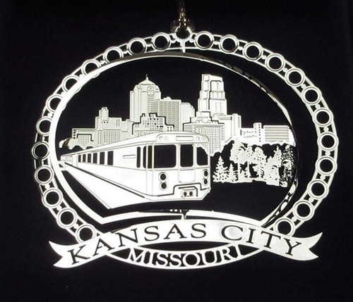 Kansas City Skyline Ornament Missouri Brass Travel Souvenir - Bild 3 von 6