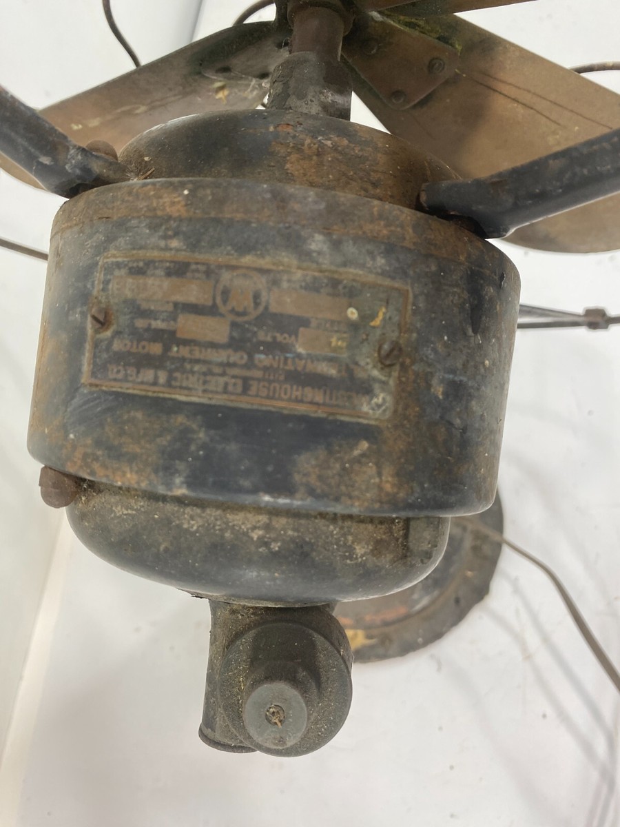 Antique Westinghouse Brass 4 Blade Fan Type ?64851 G