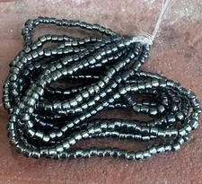 Gray Gunmetal SL Matsuno Glass Beads 8/0 Beads 5strands Glass Seed Beads 5/9in