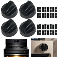 4 PACK D-shaped Stove Top Control Knobs Set Appliances Control Knob Replacement