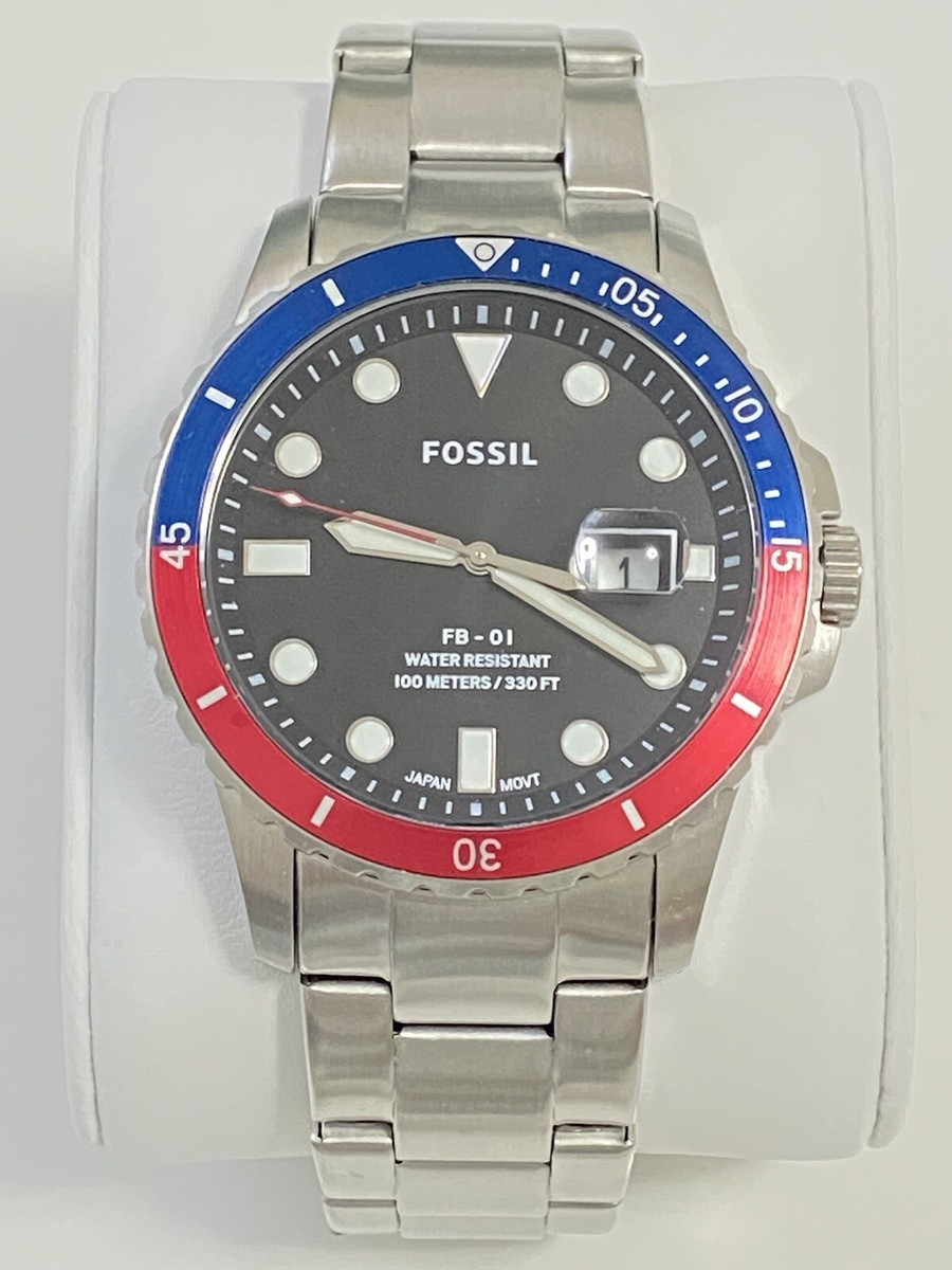 Fb 01 Fossil Damenuhr Mit Datum Fb 01 Fossil Edelstahl Damenuhr