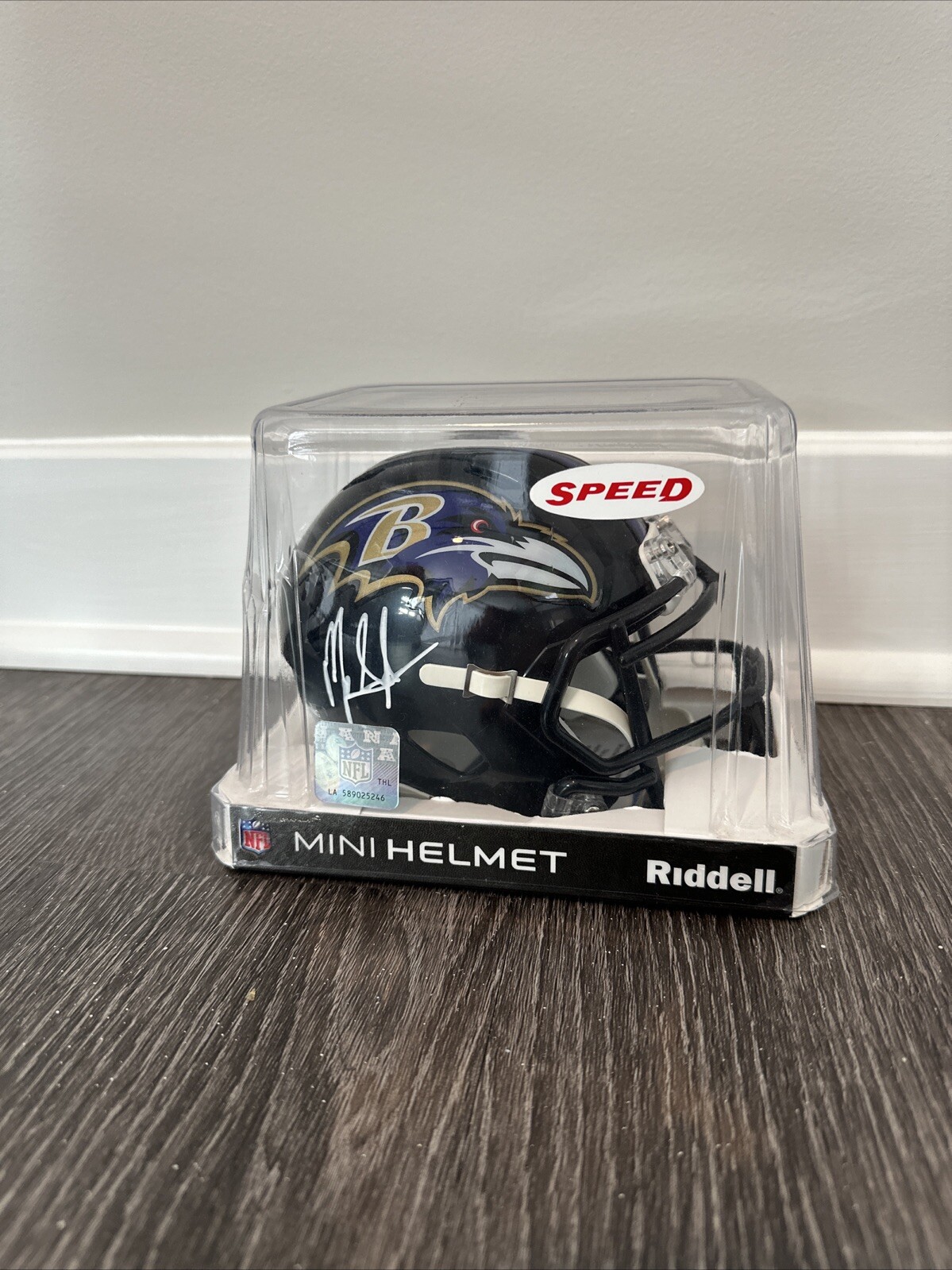 Mark Ingram Autographed Signed Baltimore Ravens Mini Helmet Becket COA 
