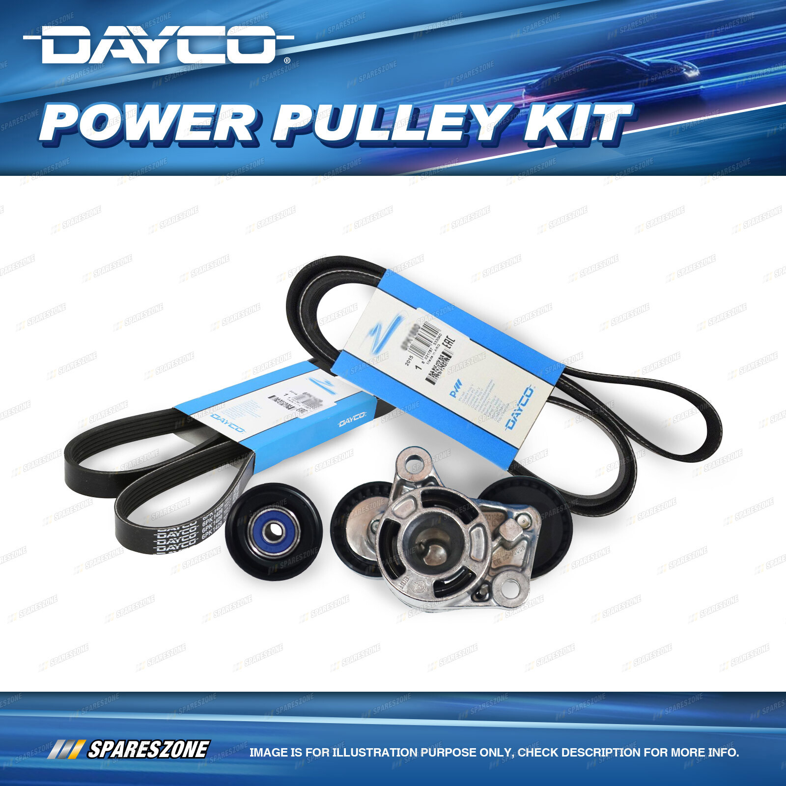 Dayco Belt & Tensioner & Pulley Kit for BMW 530D E60 E61 3.0L 20022010