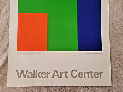 ELLSWORTH KELLY LITHOGRAPH POSTER RED GREEN BLUE 1964 WALKER ART