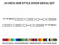 DOHC VTEC Long JDM Style for 88-91 CRX 92-95 Civic Eg Ek Ef Side Decals 24 inch