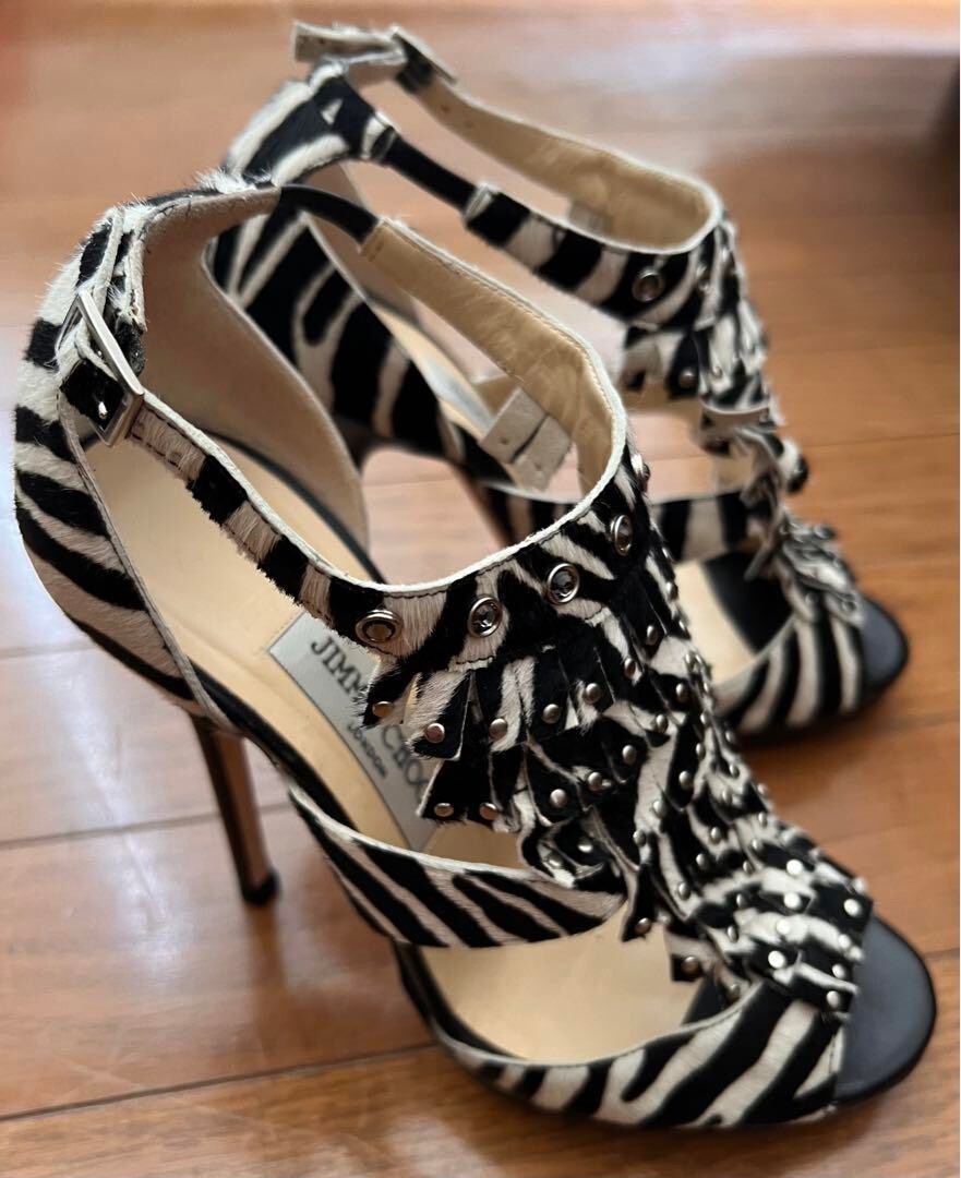 Sandal Jimmy Choo Zebra Heels JIMMY CHOO Harako ZEBRA Sandals