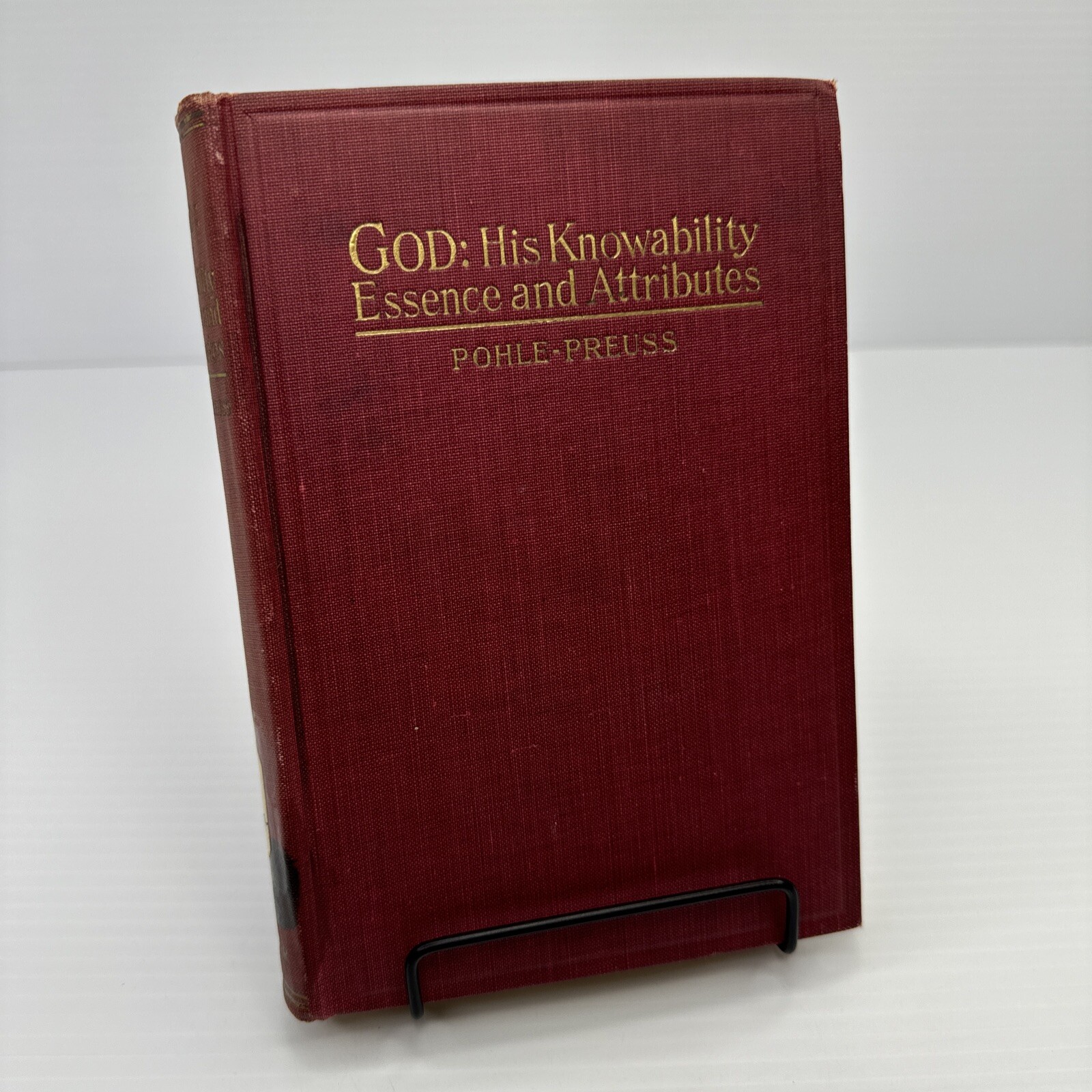 God His Knowability Essence and Attributes Reverend Joseph Pohle 1911 Preuss