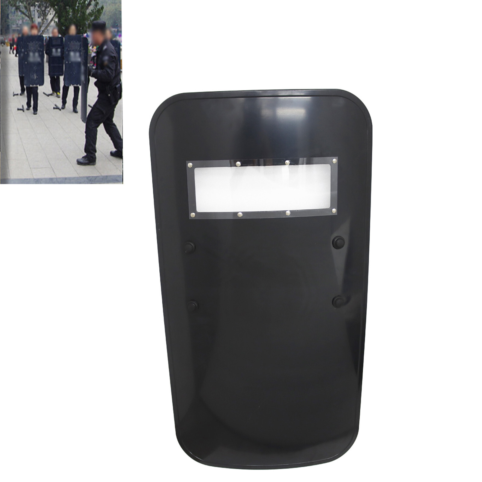 1 pcs hand-held rectangle black anti-riot shield security protection equipment