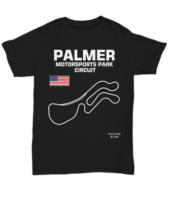 Track Outline Palmer Motorsports Park Circuit - Unisex Tee