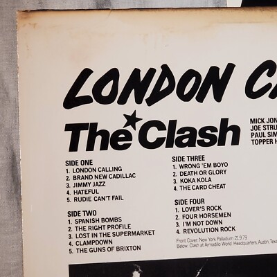 The Clash London Calling LP Joe Strummer Mick Jones 1979 Epic E2