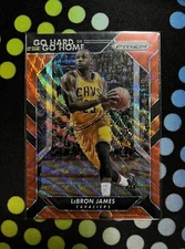 Lebron James 2016-17 Panini Prizm Go Hard/Home Orange refraction /25 #4