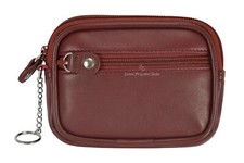Real Leather Pouch UNISEX ZIP POCKET COIN CARD HOLDER WALLET Zip Pouch 1120
