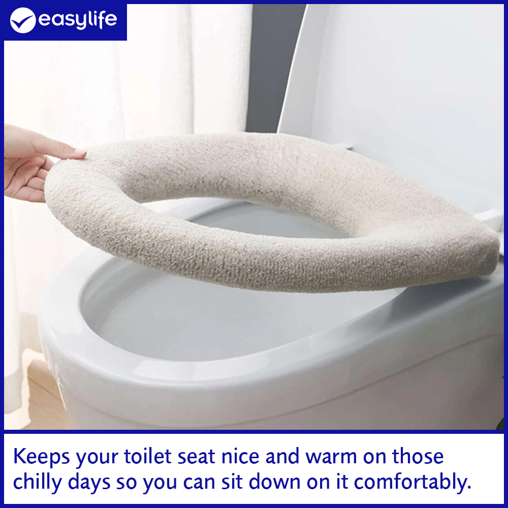 Easylife Toilet Seat Cover 30cm x 30cm, Fluffy Toilet Seat Cover