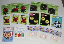 Sewing Crafts Appliques Iron-On  Sew-On -Assorted Lot /17 Packs ..New