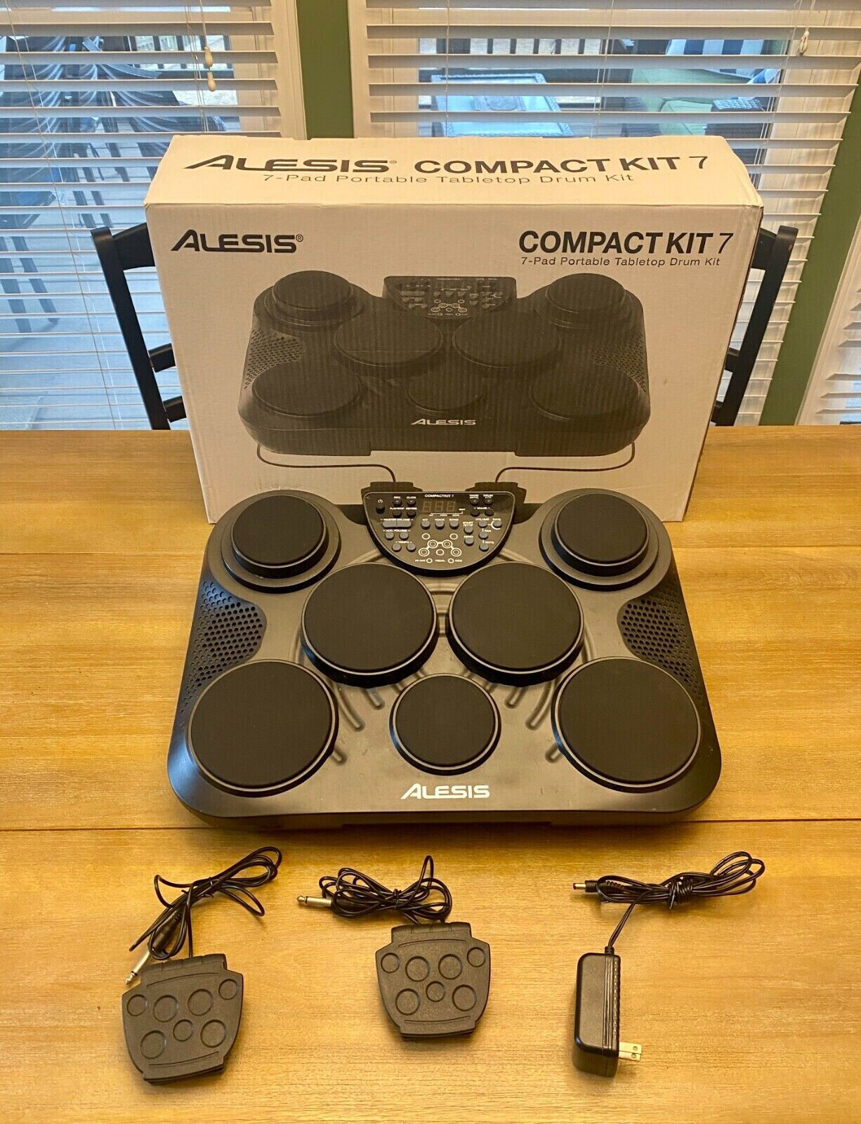 Alesis COMPACTKIT 7 Portable 7 Pad Tabletop Electronic Drum Kit PEDALS BROKE