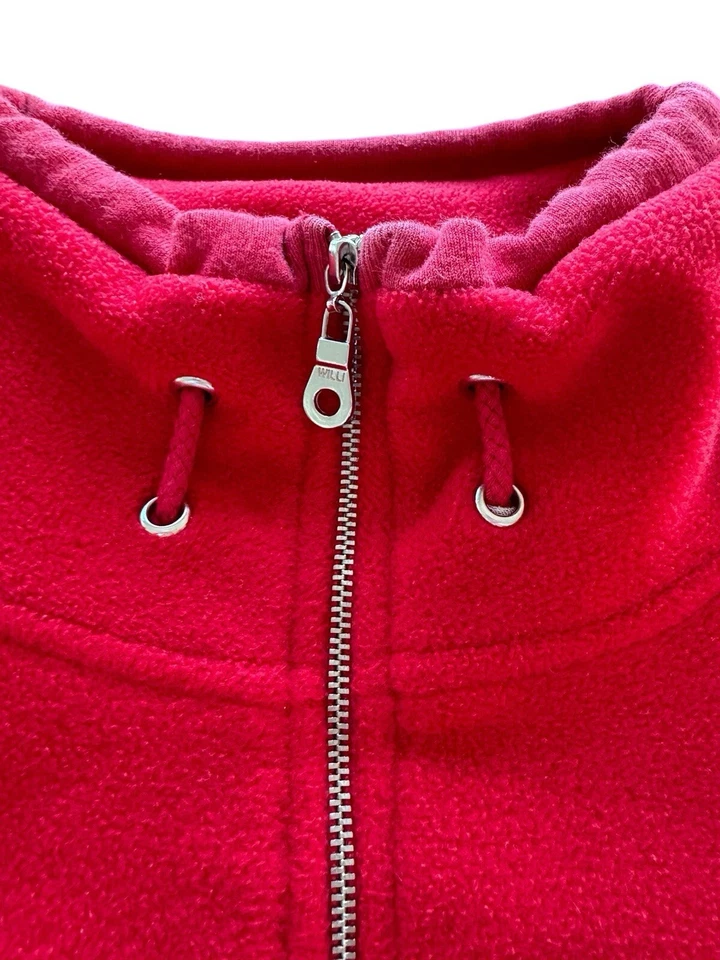 Chaqueta De Colección Willi Smith Talla 1X (L) Vellón Rojo Y2K Con Costuras Verticales Pesada Foto 2 de 4