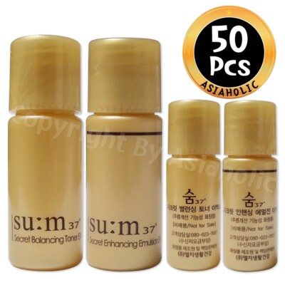 SU:M37 Secret Balancing 5ml Toner EX (25pcs) + Emulsion EX (25pcs) 50pcs Newest