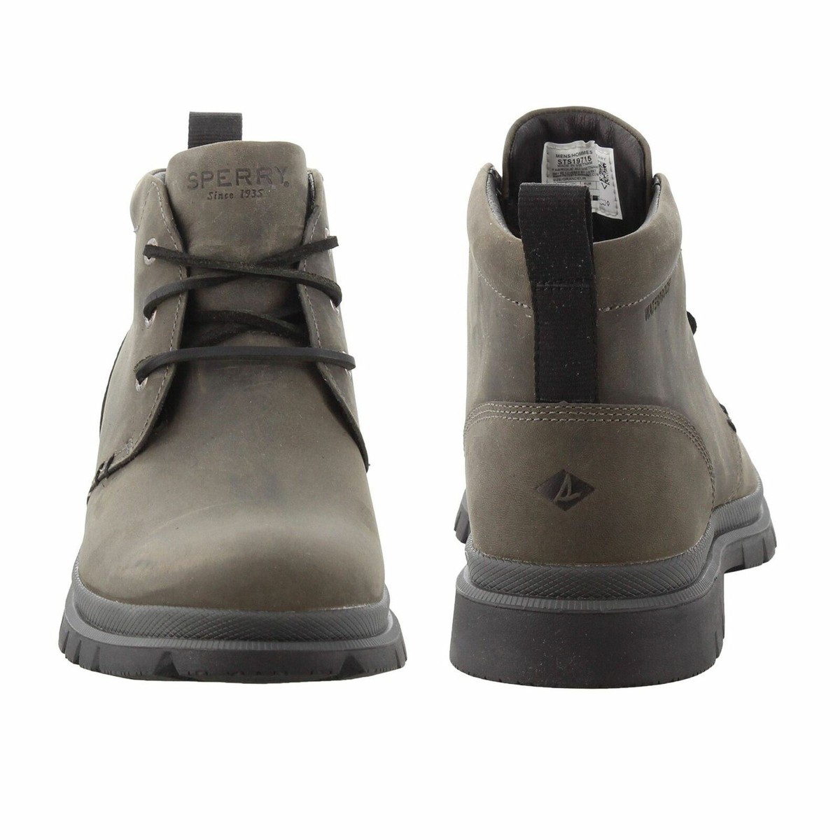 Sperry Mens 11 Watertown Chukka Boots Olive Green Leather Waterproof STS19715 Sperry Top Sider Chukka Boot In Men main image 3